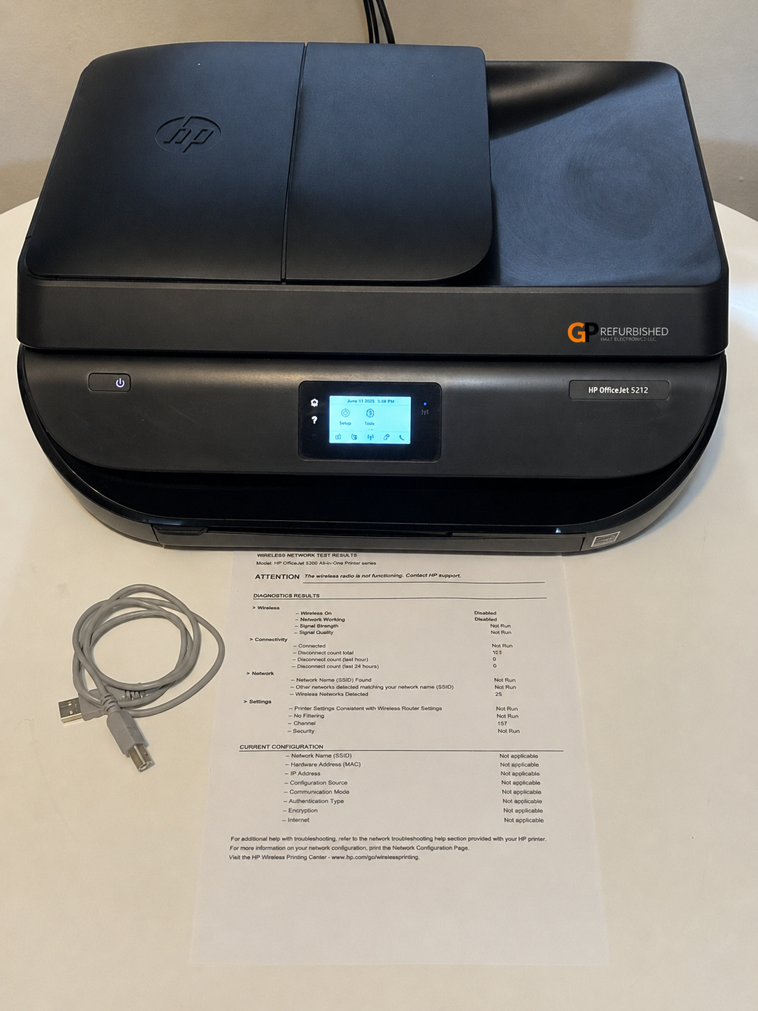 HP OfficeJet 5212 Wireless All-in-One Inkjet Printer (Refurbished)
